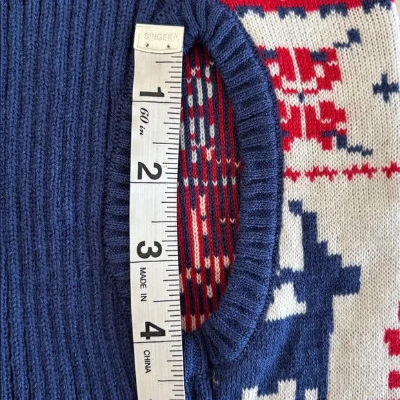 BLUEBERRY PET Red Reindeer Knit Dog Sweater size XL - Picture 8 of 9